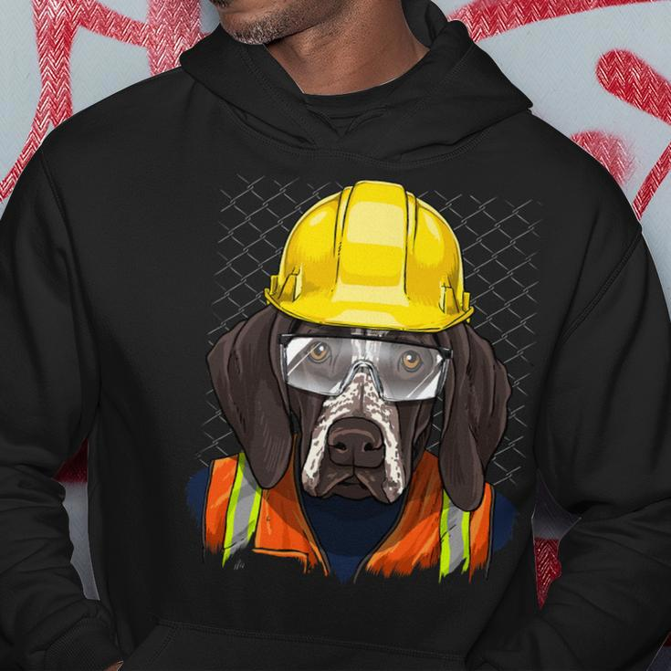 Dog German Shorthaired Construction Worker German Shorthaired Pointer Laborer Dog Hoodie Unique Gifts
