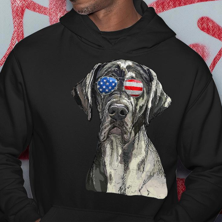 Dog Great Dane Sunglasses American Usa Flag 4Th Of July Fourth Hoodie Unique Gifts