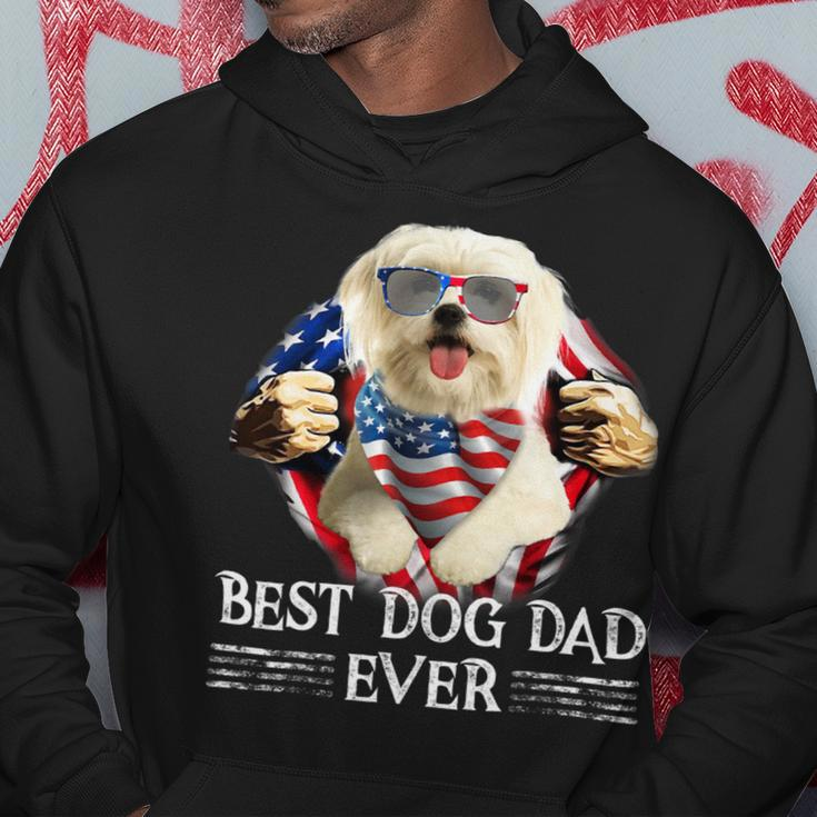 Dog Maltese Best Maltese Dad Ever American Flag 4Th Of July Gifts Men Hoodie Unique Gifts