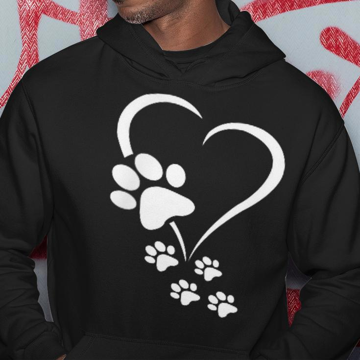 Dog Paw Heart Dog Paws Hearts Dog Paw - Dog Owner Hoodie Unique Gifts