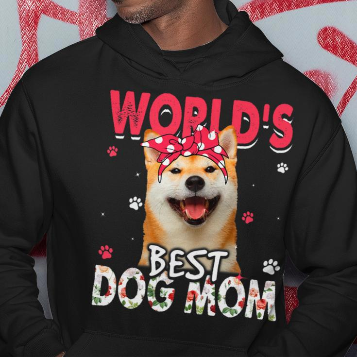 Dog Shiba Inu Womens Worlds Best Shiba Inu Dog Mom Funny Mothers Day Hoodie Unique Gifts