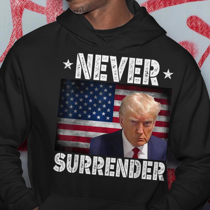 Donald Trump President Hot Never Surrender Usa Flag Hoodie Unique Gifts