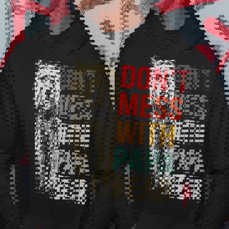 Dont Mess With Papa Bear Vintage Retro Hoodie Unique Gifts