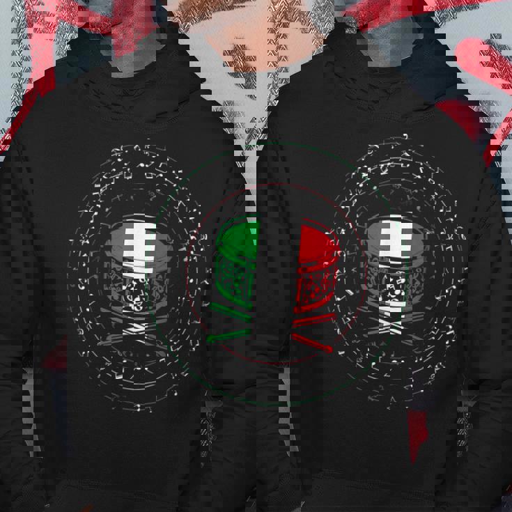 Drum Musician Music Lover Treble Clef Italian Drummer Hoodie Unique Gifts