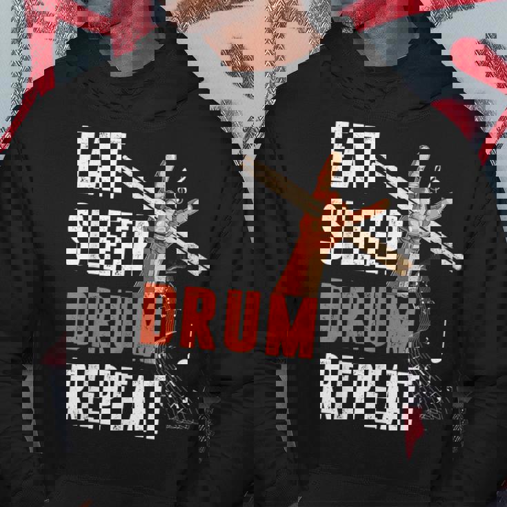 Drummer Eat Sleep Drum Repeat Drum Kit Musician Gifts Hoodie Unique Gifts