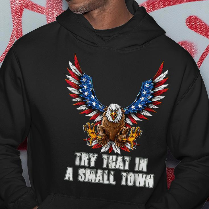 Eagle American Flag Vintage Retro Try That In My Town Hoodie Unique Gifts
