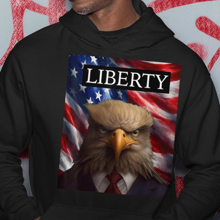Eagle In A Suit American Flag - 4Th Of July Liberty Hoodie Unique Gifts