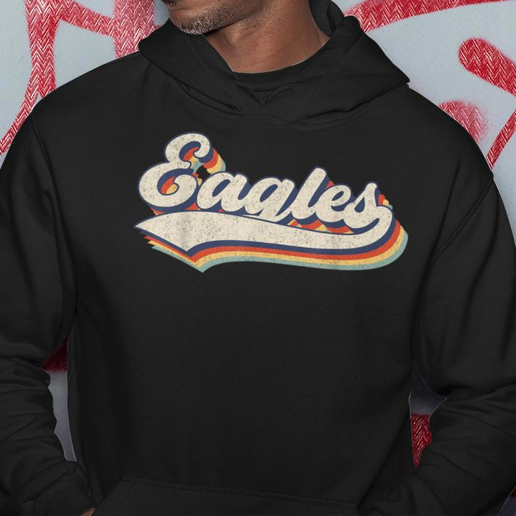 Eagles Surname Eagles Name Personalized Vintage Retro Eagles Hoodie Funny Gifts