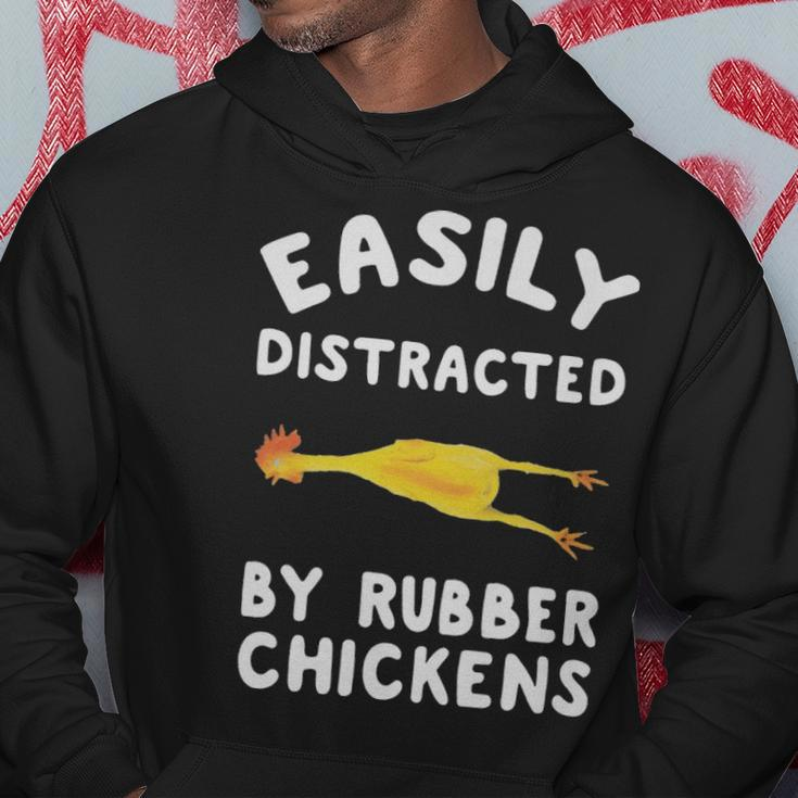 Easily Distracted By Rubber Chickens Funny Rubber Chickens - Easily Distracted By Rubber Chickens Funny Rubber Chickens Hoodie Unique Gifts