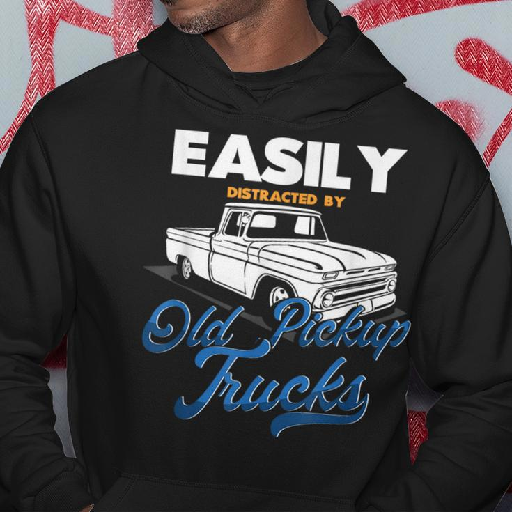 Easily Distracted By Old Pickup Trucks Classic Cars Hoodie Unique Gifts