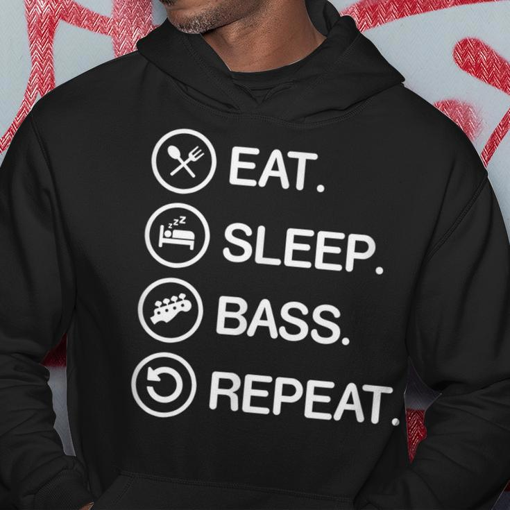 Eat Sleep Bass Repeat Funny Bass GuitarGift Guitar Funny Gifts Hoodie Unique Gifts