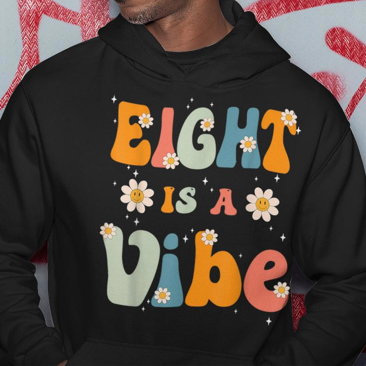 Eight Is A Vibe 8Th Birthday Party 8 Eight Year Old Kids Hoodie Funny Gifts