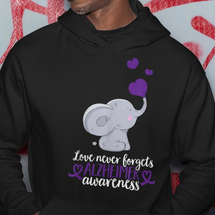 End Alz Love Never Forgets Alzheimer Awareness Hoodie Unique Gifts
