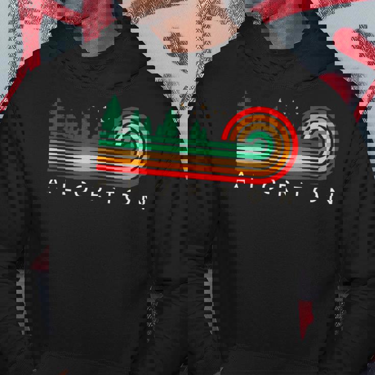 Evergreen Vintage Stripes Alorton Illinois Hoodie Unique Gifts