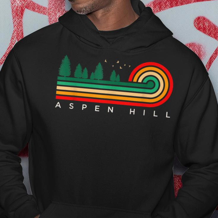 Evergreen Vintage Stripes Aspen Hill Tennessee Hoodie Unique Gifts