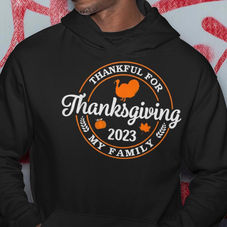 Family Thanksgiving 2023 Thankful For My Tribe Group Autumn Hoodie Personalized Gifts