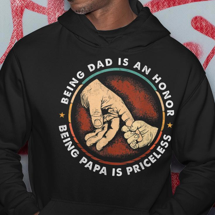 Father Day Being Dad Is An Honor Being Papa Is Priceless Hoodie Unique Gifts