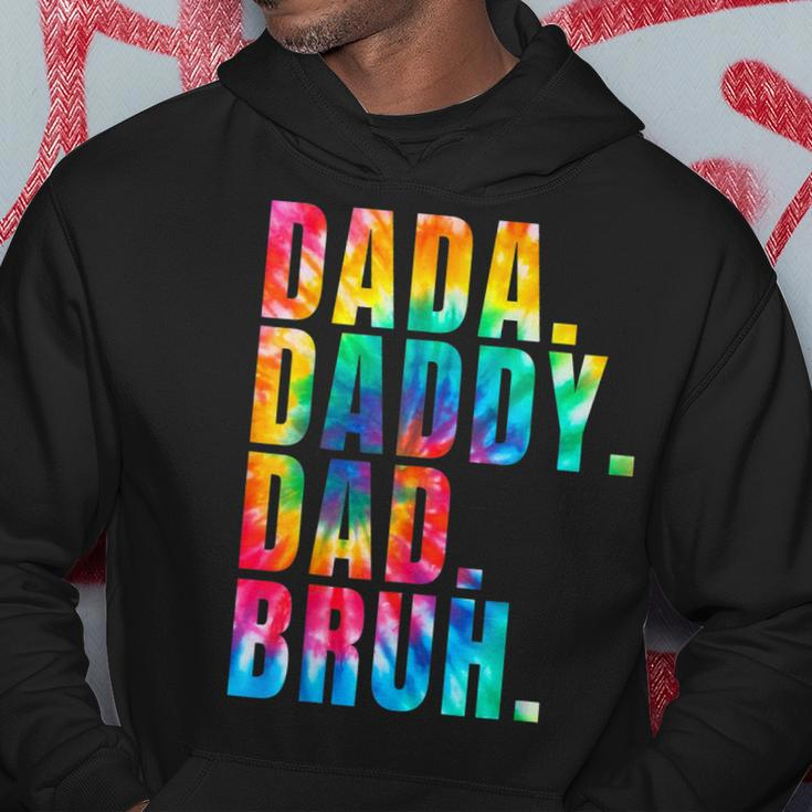 Fathers Day 2023 Dada Daddy Dad Bruh Tie Dye Dad Jokes Mens Hoodie Unique Gifts