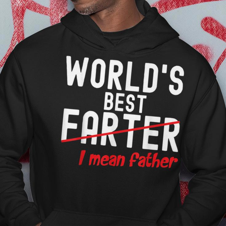 Fathers Day Funny Dad Worlds Best Farter I Mean Father Hoodie Funny Gifts
