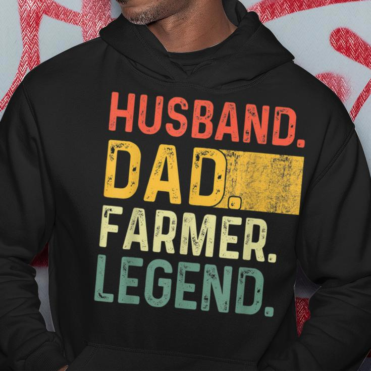 Fathers Day Husband Dad Farmer Legend Funny Vintage Hoodie Funny Gifts