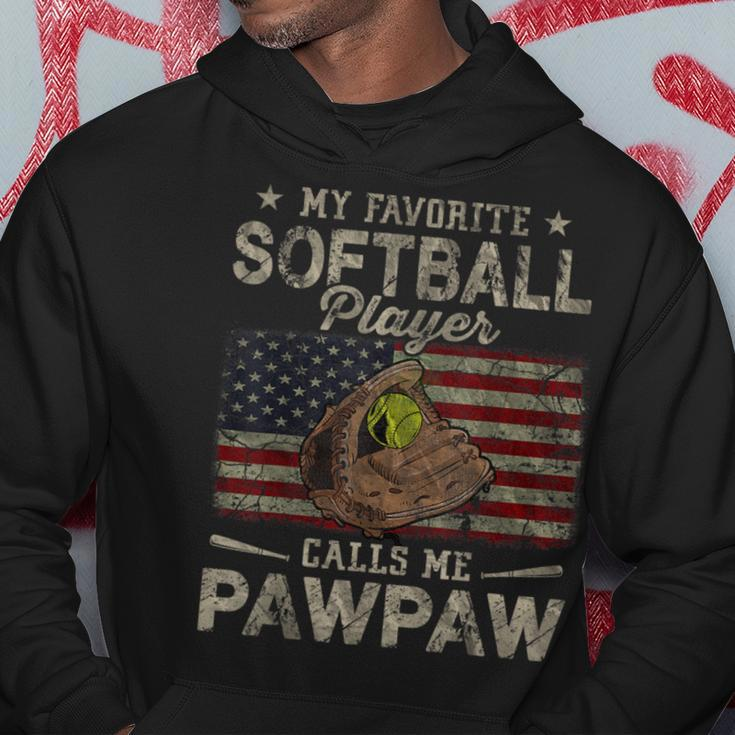My Favorite Softball Player Calls Me Pawpaw Father's Day Hoodie Unique Gifts