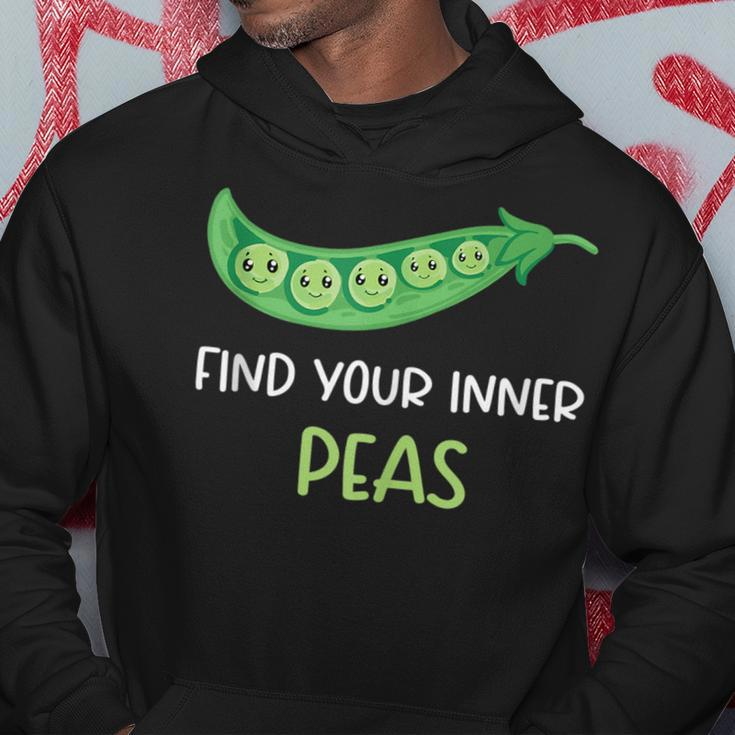 Find Your Inner Peas - Funny Pea Pun Jokes Motivational Pun Hoodie Unique Gifts
