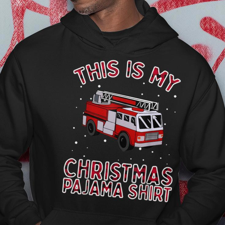 Firefighter Christmas Pajama Fire Truck Fireman Hoodie Unique Gifts