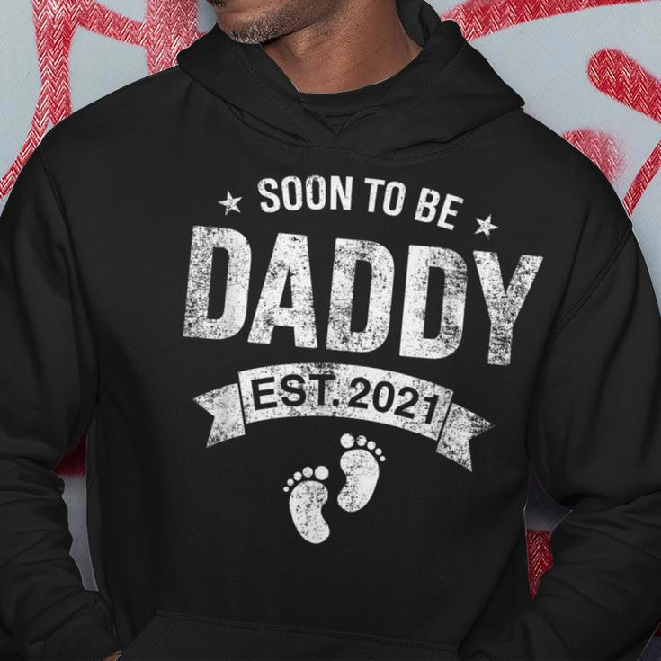 First Daddy New Dad Gift Soon To Be Daddy Est 2021 Hoodie Unique Gifts