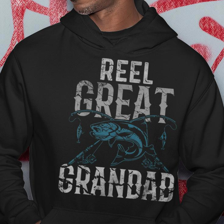 Fishermen Reel Great Grandad Fishing Fathers Day Hoodie Unique Gifts