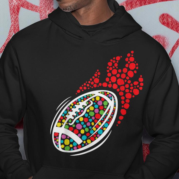Football International Dot Day Boys Ball Sport Colorful Hoodie Unique Gifts