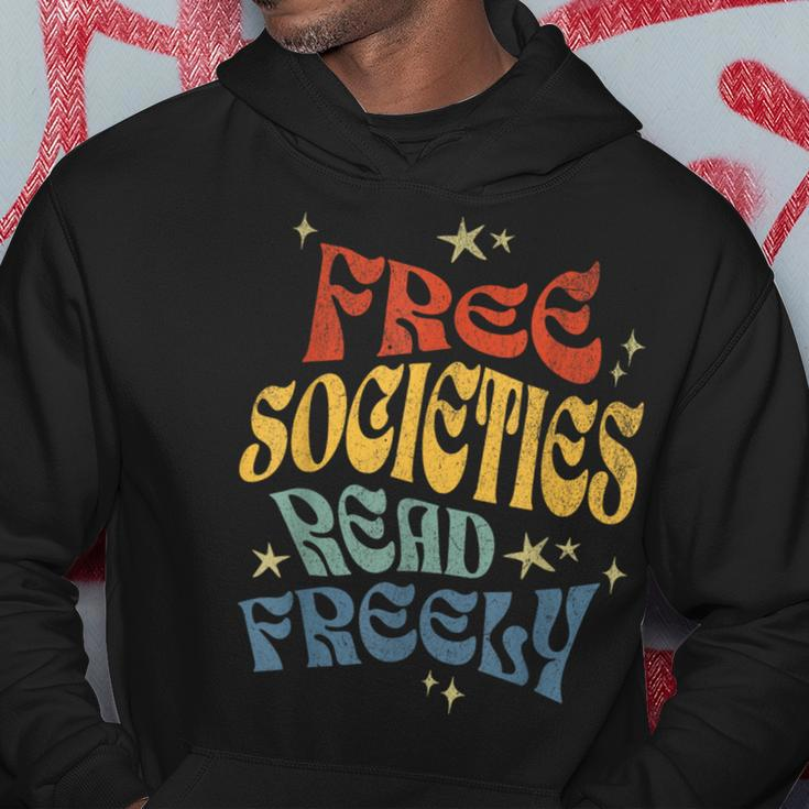 Free Societies Read Freely Reading Book I Read Banned Books Hoodie Unique Gifts
