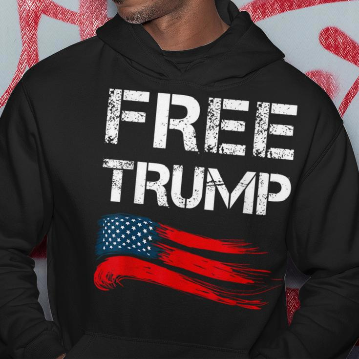 Free Trump I Stand With Trump Donald Trump 2024 Hoodie Funny Gifts
