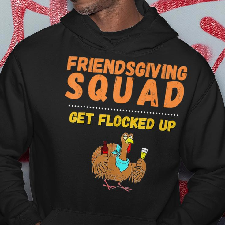 Friendsgiving Squad Get Flocked Up Matching Friendsgiving Hoodie Funny Gifts