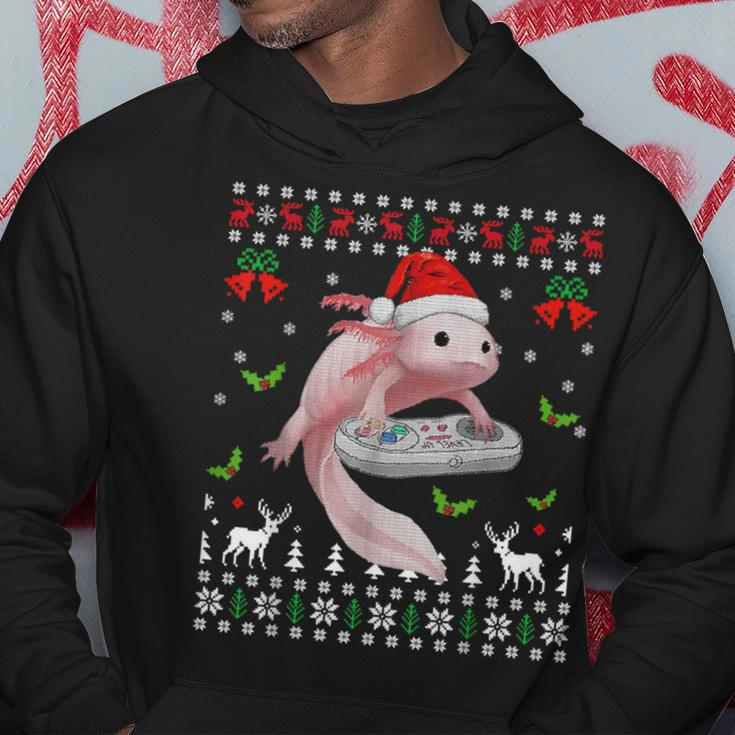Fun Axolotl Gamer Axolotl Lover Ugly Christmas Sweater Hoodie Unique Gifts