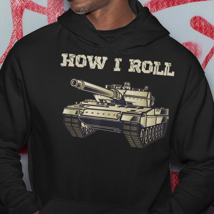 Fun How Roll Battle Tank Battlefield Vehicle Military Hoodie Funny Gifts
