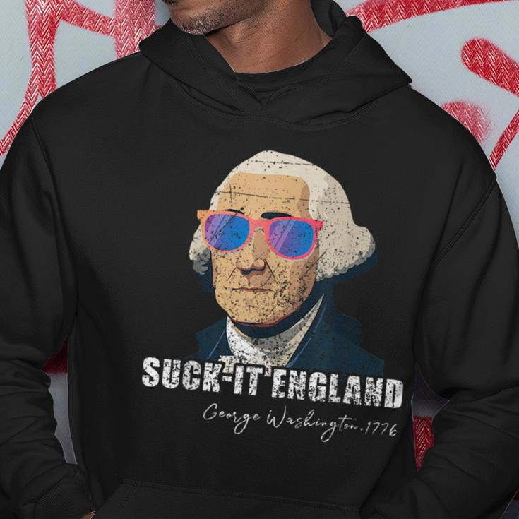 Funny 4Th Of July George Washington 1776 Suckit England 1776 Funny Gifts Hoodie Unique Gifts