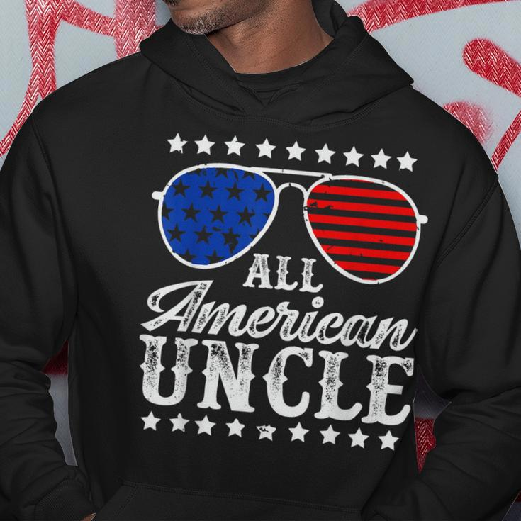 Funny All American Uncle Sunglasses Usa 4Th Of July Hoodie Unique Gifts