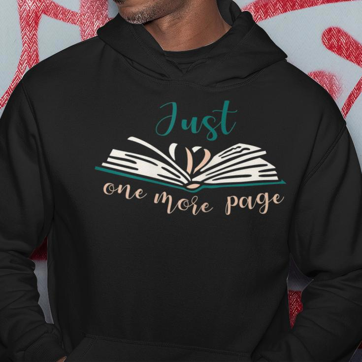 Funny & Cute Reading Lover Book Quotes Just One More Page Gift For Women Hoodie Personalized Gifts