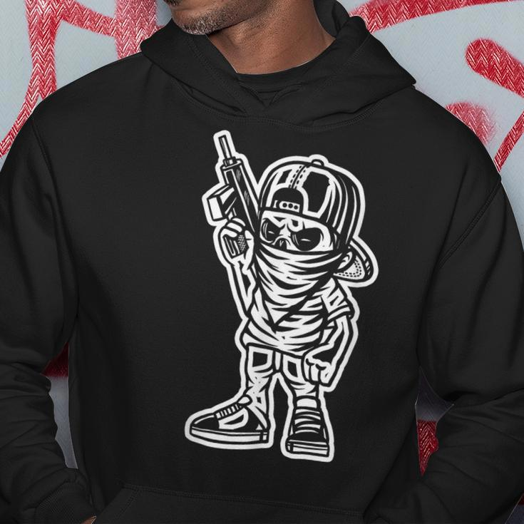 Funny Cartoon Character Badass With A Gun Gangster Chicano Hoodie Unique Gifts