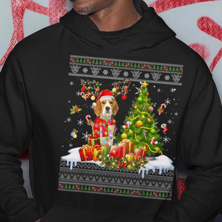 Christmas Lights Beagle Dog Xmas Ugly Sweater Hoodie Unique Gifts