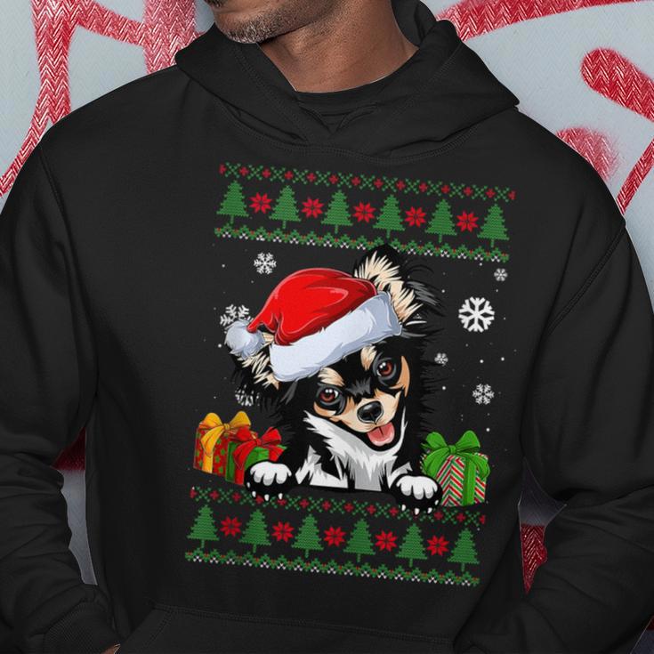 Dog Lovers Chihuahua Santa Hat Ugly Christmas Sweater Hoodie Unique Gifts