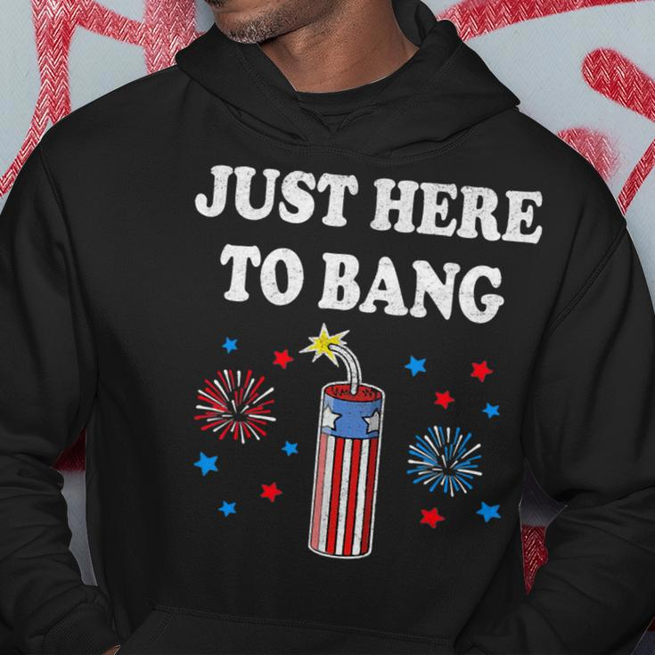 Funny Fourth Of July 4Th Of July Im Just Here To Bang 4 Hoodie Unique Gifts