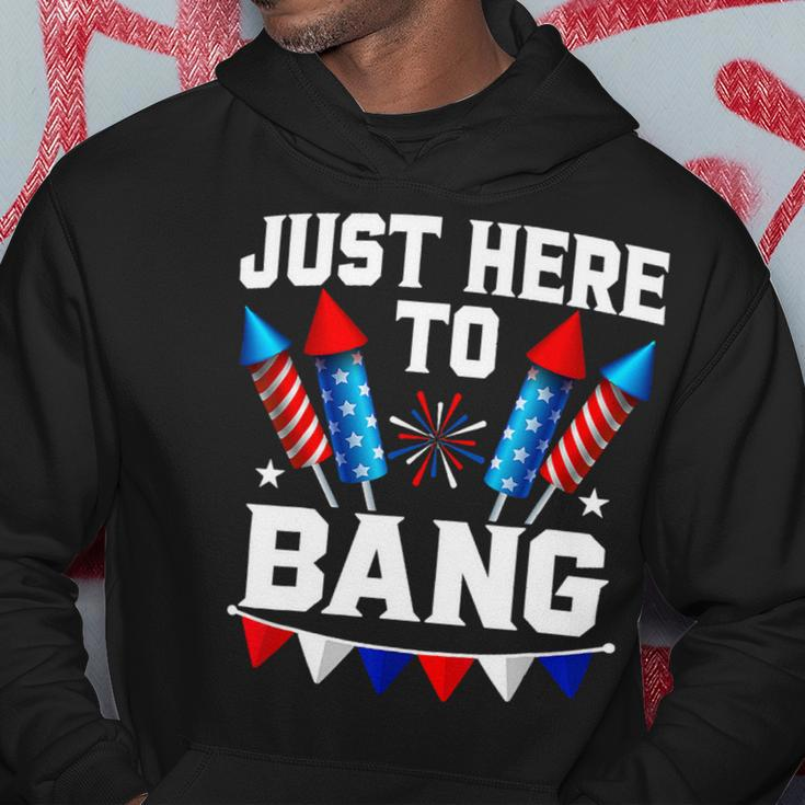Funny Fourth Of July 4Th Of July Im Just Here To Bang 7 Hoodie Unique Gifts