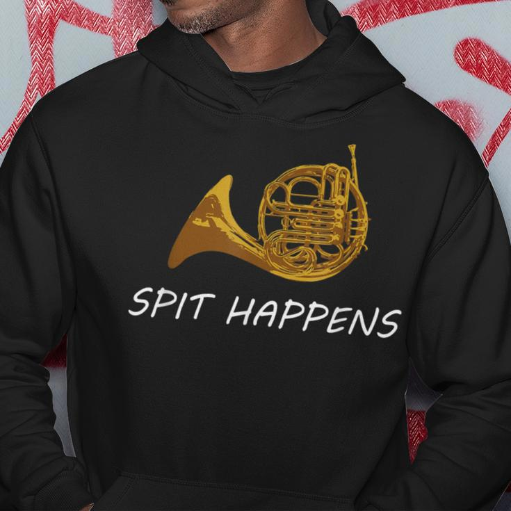 French Horn Spit Happens Band Sayings Hoodie Unique Gifts