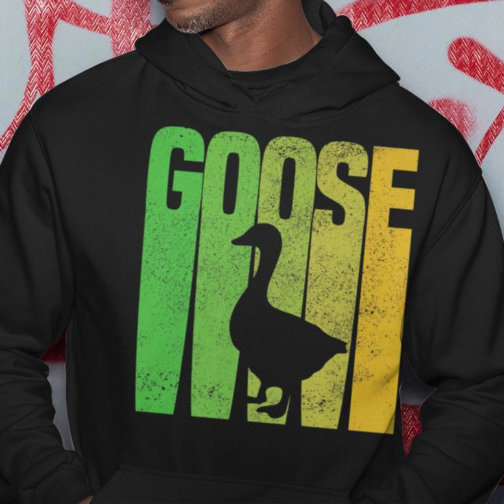Funny Goose Designs For Kids Retro Grey Whisperer Farm Bird Hoodie Unique Gifts