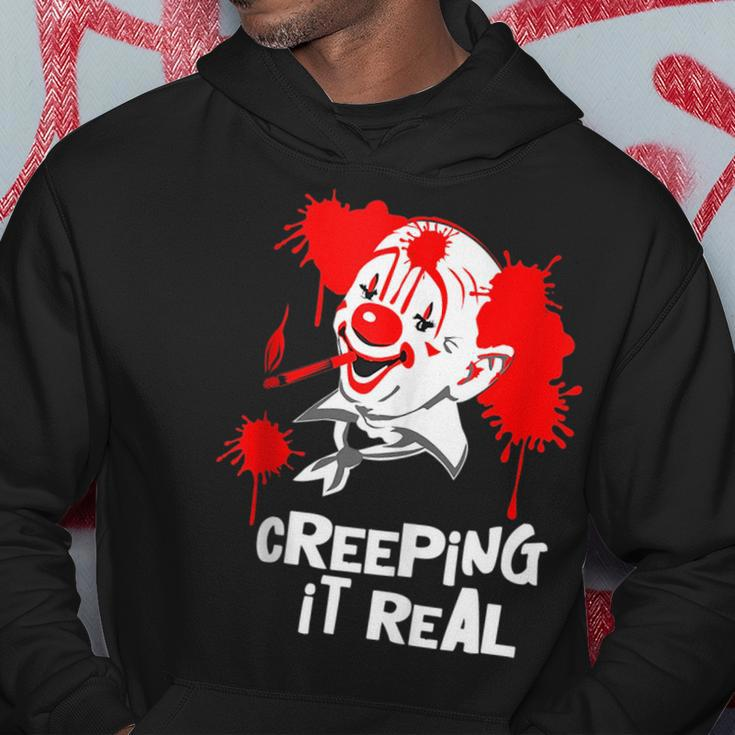 Funny Halloween Scary Clown Halloween Creeping Real Costume Hoodie Unique Gifts