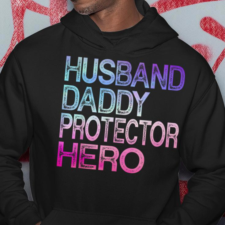 Funny Husband Daddy Protector Hero Fathers Day For Dad Hoodie Unique Gifts