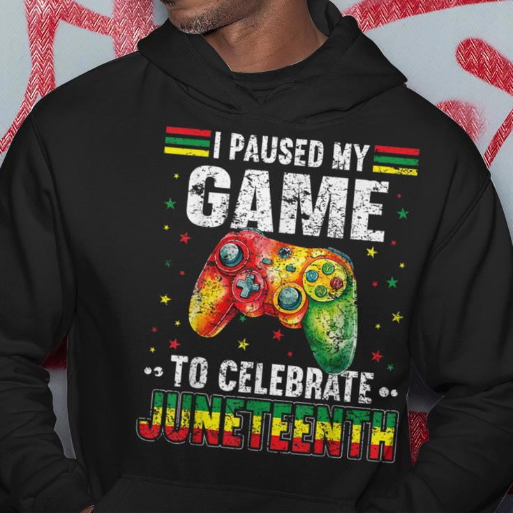Funny I Paused My Game To Celebrate Junenth Black Gamers Hoodie Unique Gifts