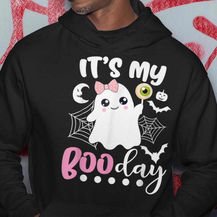 Its My Boo Day Cute Halloween Birthday Ghost Pink Bow Hoodie Unique Gifts