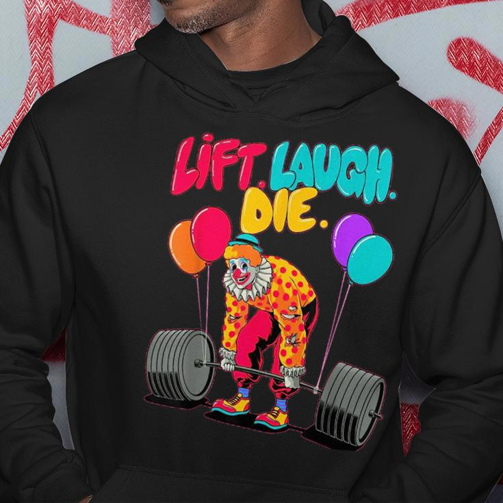 Funny Lift Laugh Die Gym Weightlifting Bodybuilding Fitness Hoodie Unique Gifts